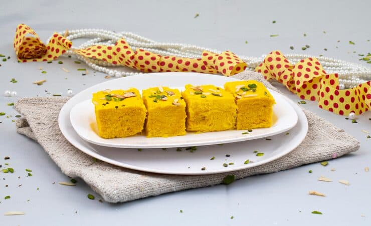 indian special traditional sweet food soan p — desi ghee soan papdi article image